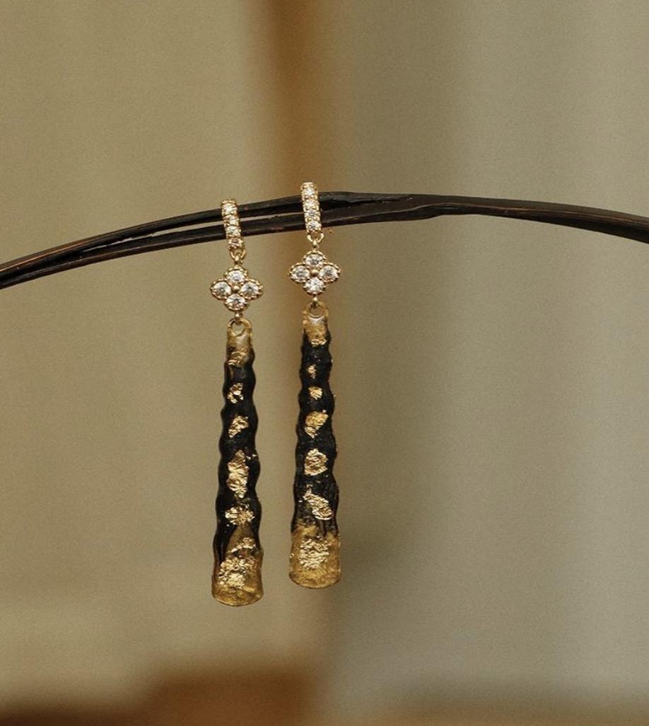 Black Gold Earrings