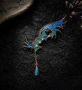 Ripple Teardrop Pearl Brooch