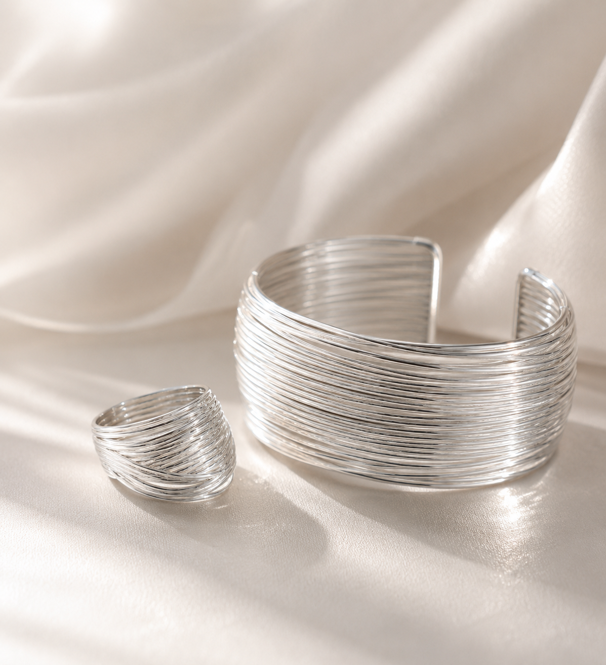 Silver Multi-strand Bangle