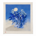 Blue Floral Dandelion Framed Embroidery Wall Art - Yuanix embroidery product