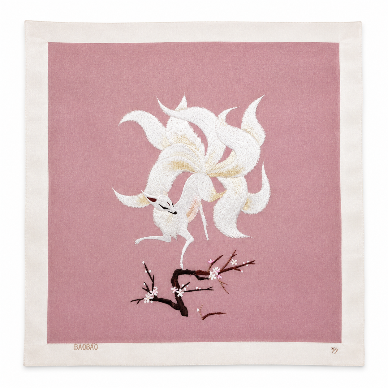 White Lily Embroidery Wall Art - Yuanix embroidery product